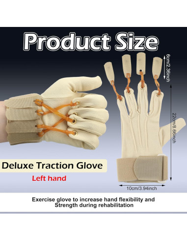 Guante de Ejercicio de Tracción Cuffbow para Rehabilitación de Manos