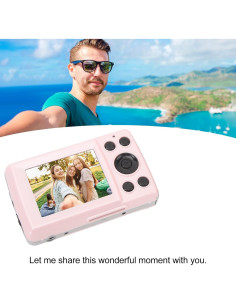 Cámara Digital Pomya 16MP 1080P FHD Rosa con Zoom 16X 2