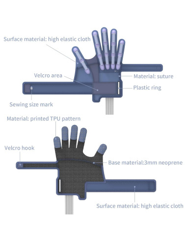 Guantes de Rehabilitación XFT para Mano Izquierda - Grande