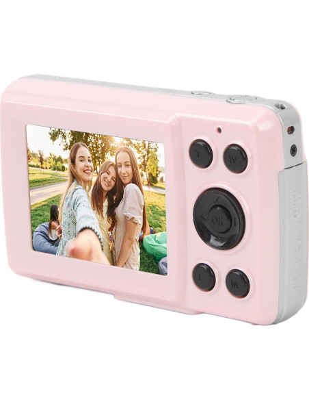 Cámara Digital Pomya 16MP 1080P FHD Rosa con Zoom 16X