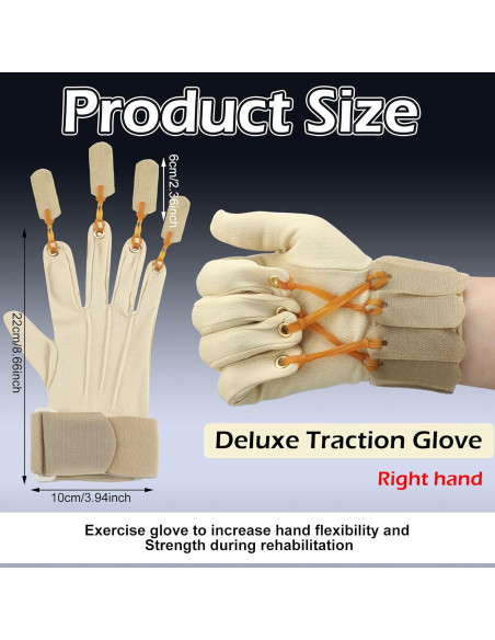 Guante de Ejercicio de Tracción Cuffbow para Rehabilitación de Manos