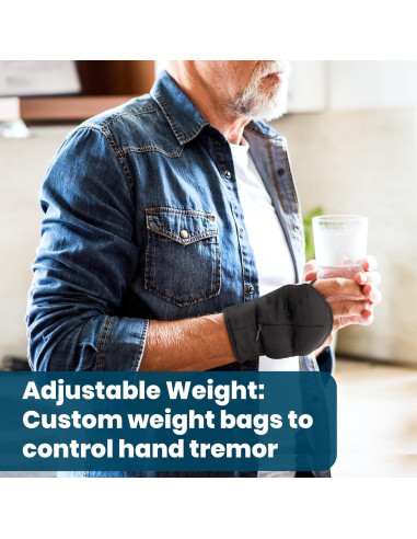 Guantes con peso ajustable Flyangle para temblores M 2PK