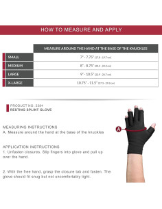 Guante de férula en reposo OTC 2384, mano derecha, mediano 2