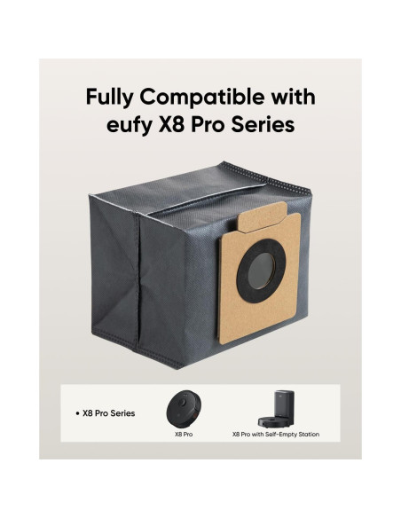 Bolsas de Polvo eufy X8 Pro - Paquete de 6 Unidades