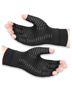 Guantes de compresión de cobre Vlela para artritis - Mediano