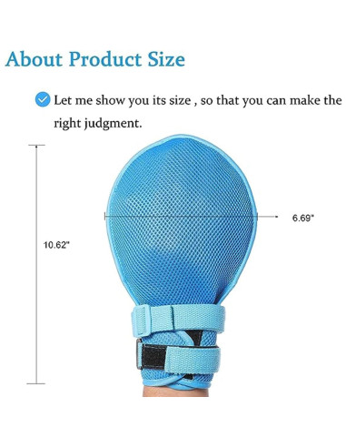 Guantes de Restricción para Demencia Fanwer - 2 Piezas, Mitones de Seguridad Transpirables