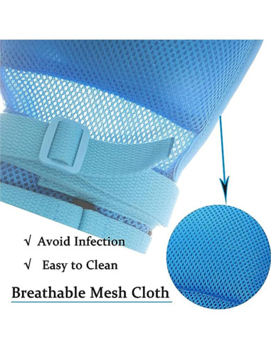 Guantes de Restricción para Demencia Fanwer - 2 Piezas, Mitones de Seguridad Transpirables