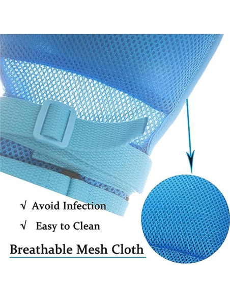 Guantes de Restricción para Demencia Fanwer - 2 Piezas, Mitones de Seguridad Transpirables