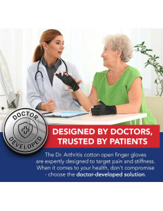 Guantes de Compresión Dr. Arthritis para Artritis - Gris M 2
