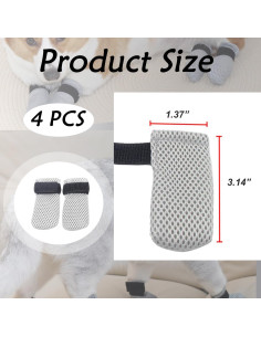 Botas de Rehabilitación para Gatos Aetomtins - 4 Pcs Ajustables 2