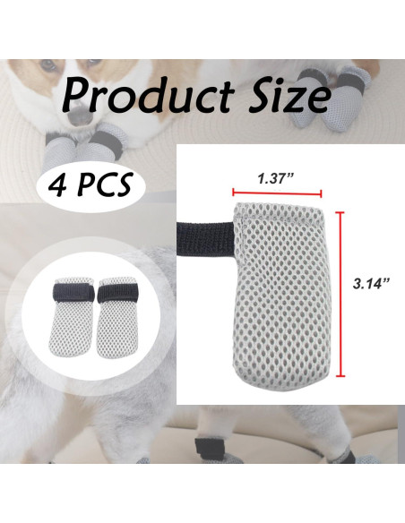 Botas de Rehabilitación para Gatos Aetomtins - 4 Pcs Ajustables