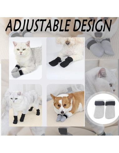 Botas de Rehabilitación para Gatos Aetomtins - 4 Pcs Ajustables