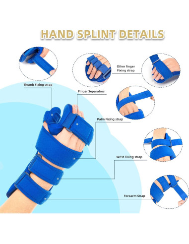 Férula de Mano en Reposo Fanwer Grande Izquierda para Recuperación