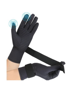 Guantes de Artritis de Cobre Semikk con Correa Ajustable