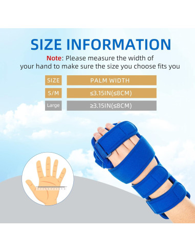 Férula de Mano en Reposo Fanwer Grande Izquierda para Recuperación