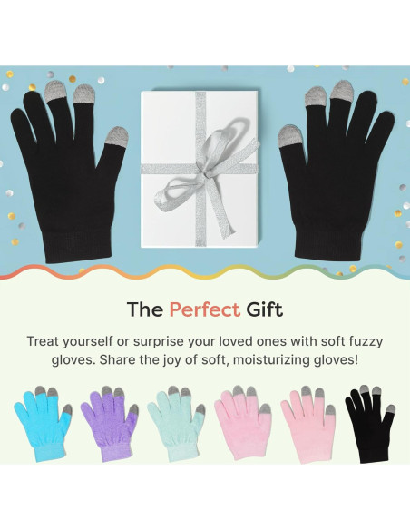 Guantes Hidratantes ZenToes para Manos Secas - Grande, Algodón Negro