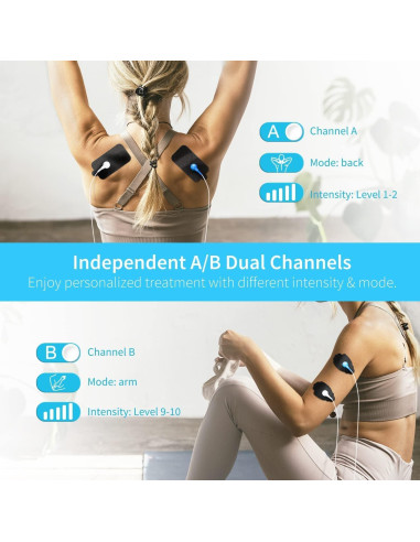 Unidad TENS EMS KRL.CARE Doble Canal 40 Intensidades Masajeador