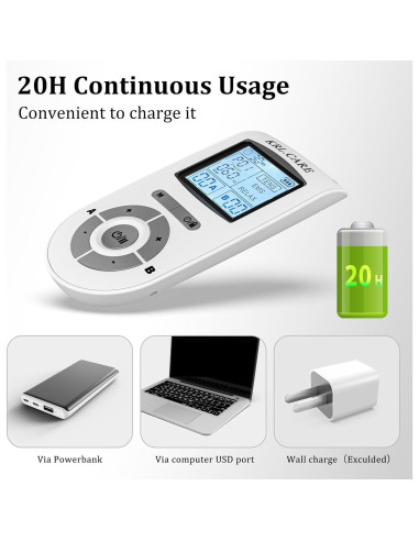 Unidad TENS EMS KRL.CARE Doble Canal 40 Intensidades Masajeador