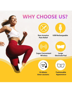 Estimulador TENS Easy@Home EHE019 Inalámbrico 6 Modos 20 Intensidades 2