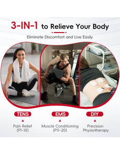 Estimulador Muscular TENS Comfytemp K6155 con 20 Modos 2