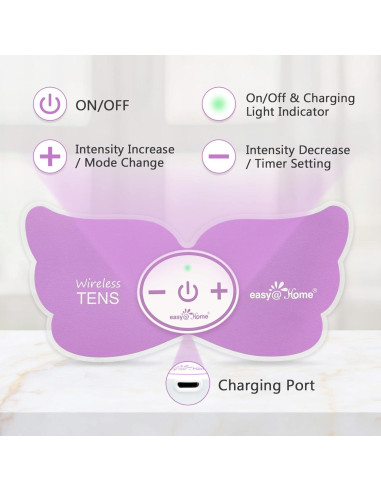 Estimulador TENS Easy@Home EHE019 Inalámbrico 6 Modos 20 Intensidades
