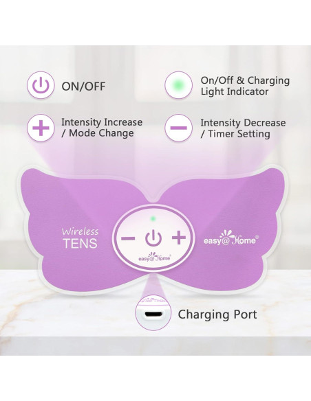 Estimulador TENS Easy@Home EHE019 Inalámbrico 6 Modos 20 Intensidades