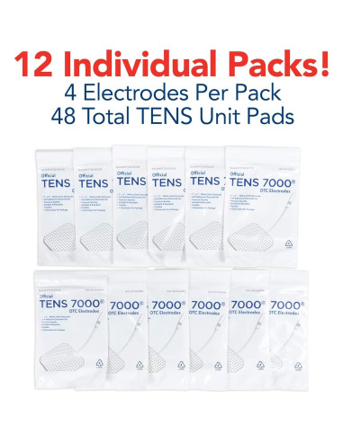 Almohadillas Electrodos TENS 7000 - Paquete de 48, 5x5 cm