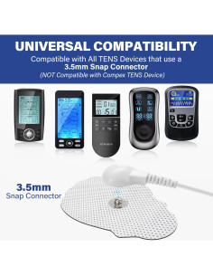 Almohadillas Electrodos TENS LotFancy 22PCS Reutilizables 7.5x4.5cm 2