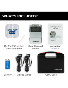 Estimulador Muscular TENS 7000 con 48 Almohadillas Electrodos 2