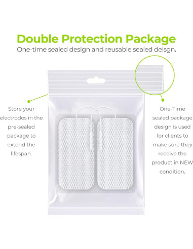 Almohadillas TENS AUVON 5x10cm 10 Pcs Sin Látex Autoadhesivas