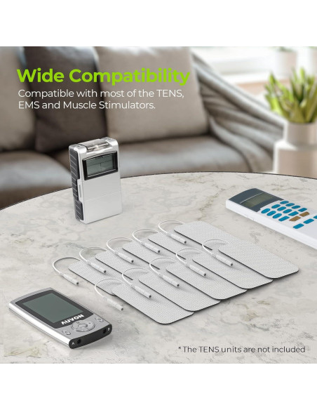 Almohadillas TENS AUVON 5x10cm 10 Pcs Sin Látex Autoadhesivas