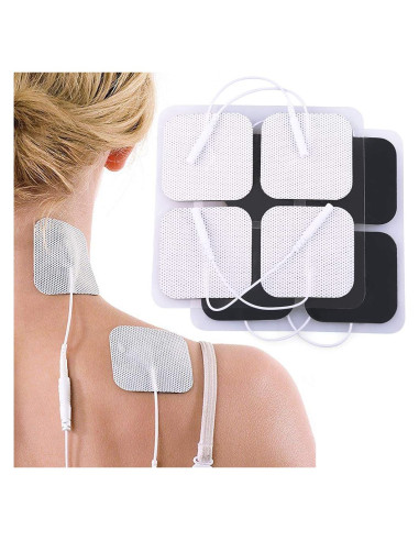 Almohadillas Electrodos TENS LotFancy 80PCS 5x5cm Reutilizables