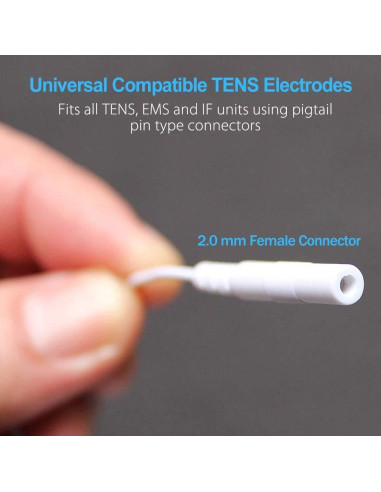 Almohadillas Electrodos TENS LotFancy 80PCS 5x5cm Reutilizables