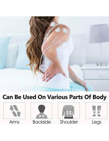 Almohadillas Electrodos TENS LotFancy 80PCS 5x5cm Reutilizables