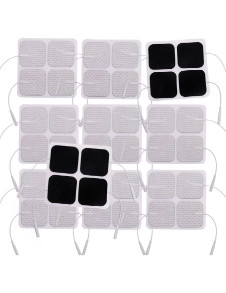 Almohadillas Electrodos TENS LotFancy 80PCS 5x5cm Reutilizables