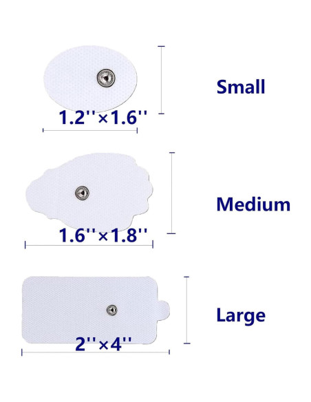 40 Almohadillas Electrodos TENS EMS Foxpeed Reutilizables 30 Veces