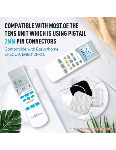 Almohadillas TENS Easy@Home 16 Reutilizables 5.08cm x 5.08cm