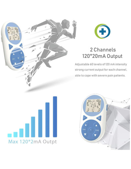 Estimulador Muscular TENS EMS Ulaif 2020 Portátil 32 Modos