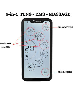 Estimulador Muscular TENS TechCare Touch X 24 Modos Pantalla Táctil 2