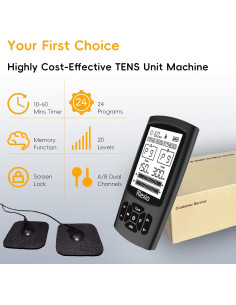 Estimulador Muscular TENS RLEXIO DS-TENS01 Negro 24 Modos 2