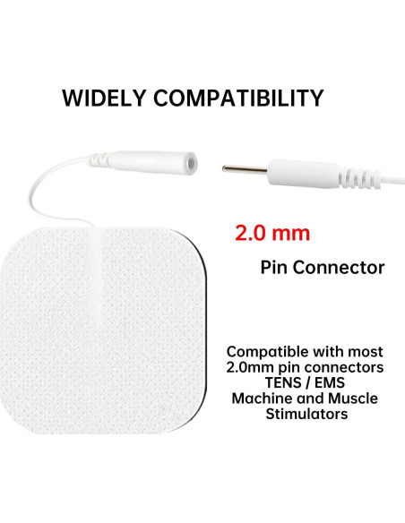 20 Almohadillas Electrodos TENS Luxeveeon 5x5cm Reutilizables