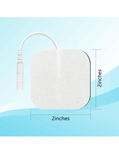 20 Almohadillas Electrodos TENS Luxeveeon 5x5cm Reutilizables