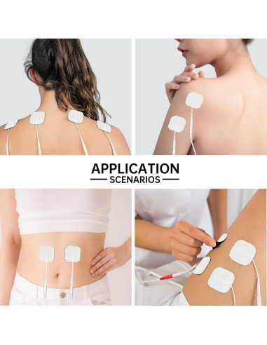 20 Almohadillas Electrodos TENS Luxeveeon 5x5cm Reutilizables