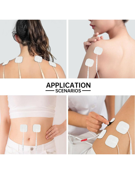 20 Almohadillas Electrodos TENS Luxeveeon 5x5cm Reutilizables