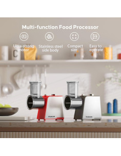 Rallador de Queso Eléctrico VVAKAM 300W 5 Cuchillas Negro 2