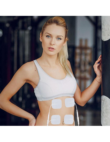 20 Almohadillas Electrodos TENS Luxeveeon 5x5cm Reutilizables