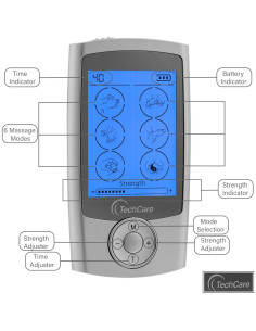 Estimulador Muscular EMS TechCare 24 Modos Alivio Dolor 2
