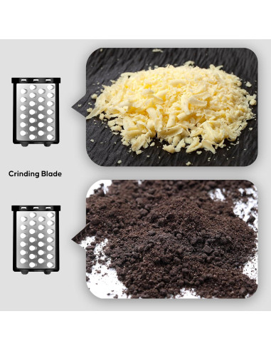 Rallador de Queso Eléctrico VVAKAM 300W 5 Cuchillas Negro