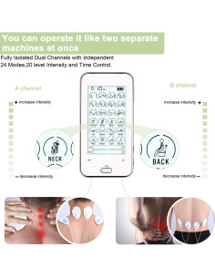 Masajeador TENS Belifu AS8015 con 24 Modos y Pantalla Táctil 2