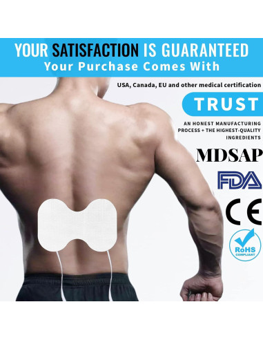 PADS de Reemplazo TENS Melede - 6 Electrodos Mariposa 10x15cm